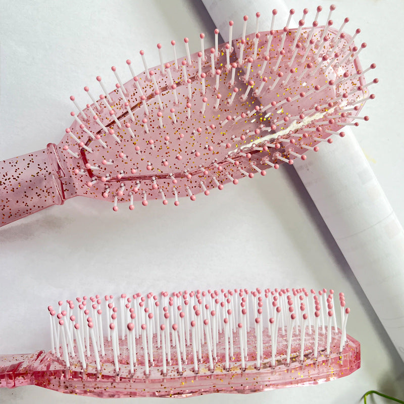 Wholesale Plastic Pink Transparent Massage Combs