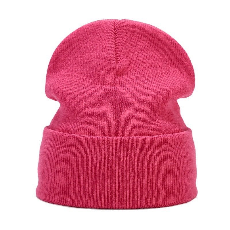 Wholesale Solid Color Autumn and Winter Light Board Pile Hat Warm Knitted Hat