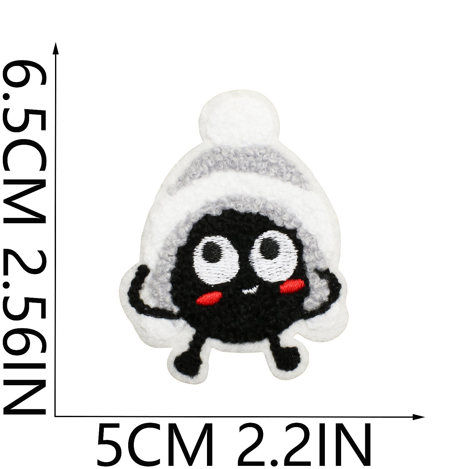 Wholesale Cute Black Coal Polyester Embroidered Patch Funny Charcoal Badge Decorative Clothing Accessory For Gift And Boutique Resale