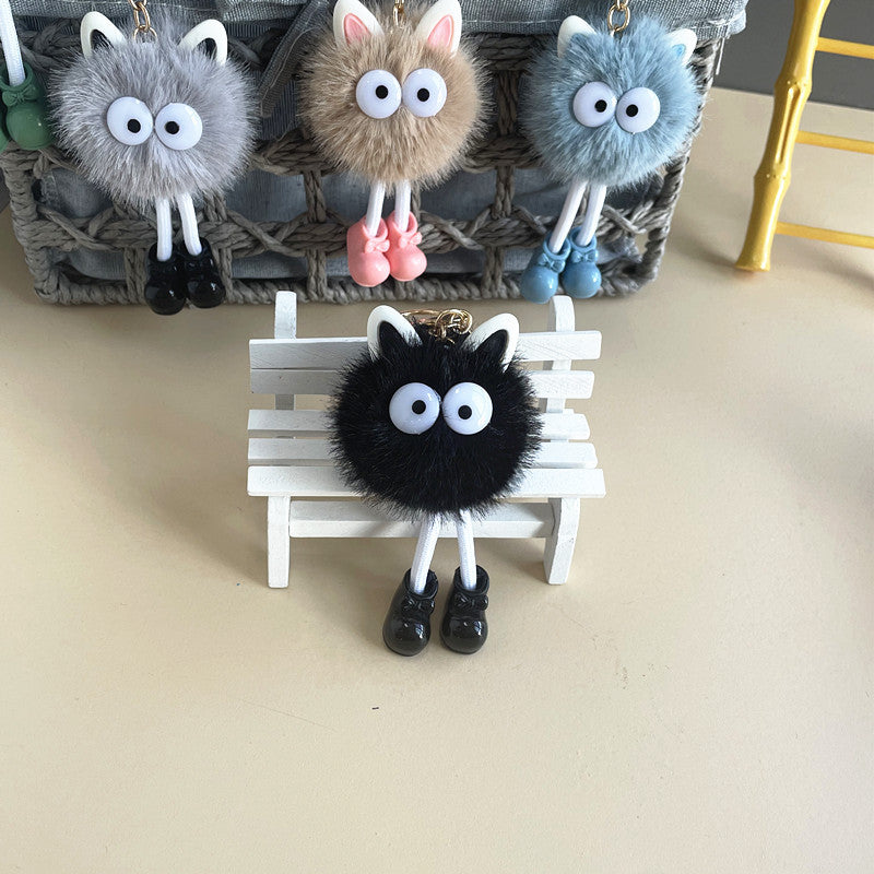 Wholesale Cute Cartoon Plush Doll Small Briquette Keychain