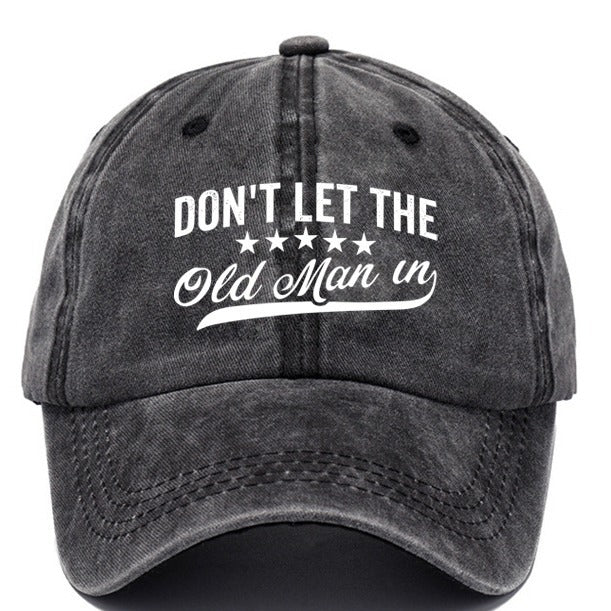 Wholesale Washed Cotton Printed Distressed Vintage Soft Top Baseball Cap