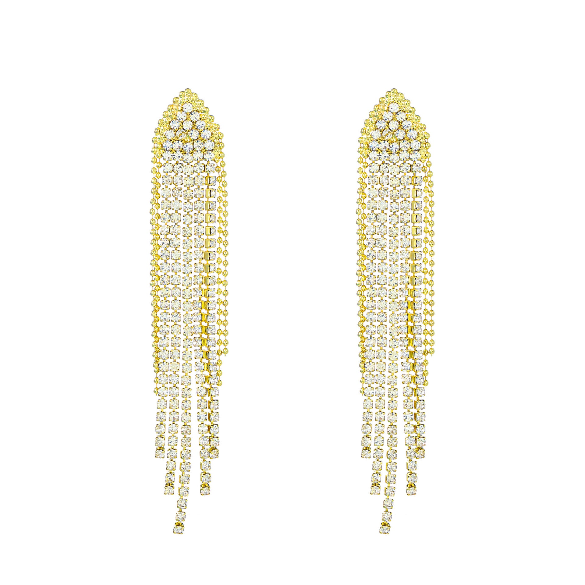 Pendientes al por mayor de cobre de mariposa de diamante largo de diamante