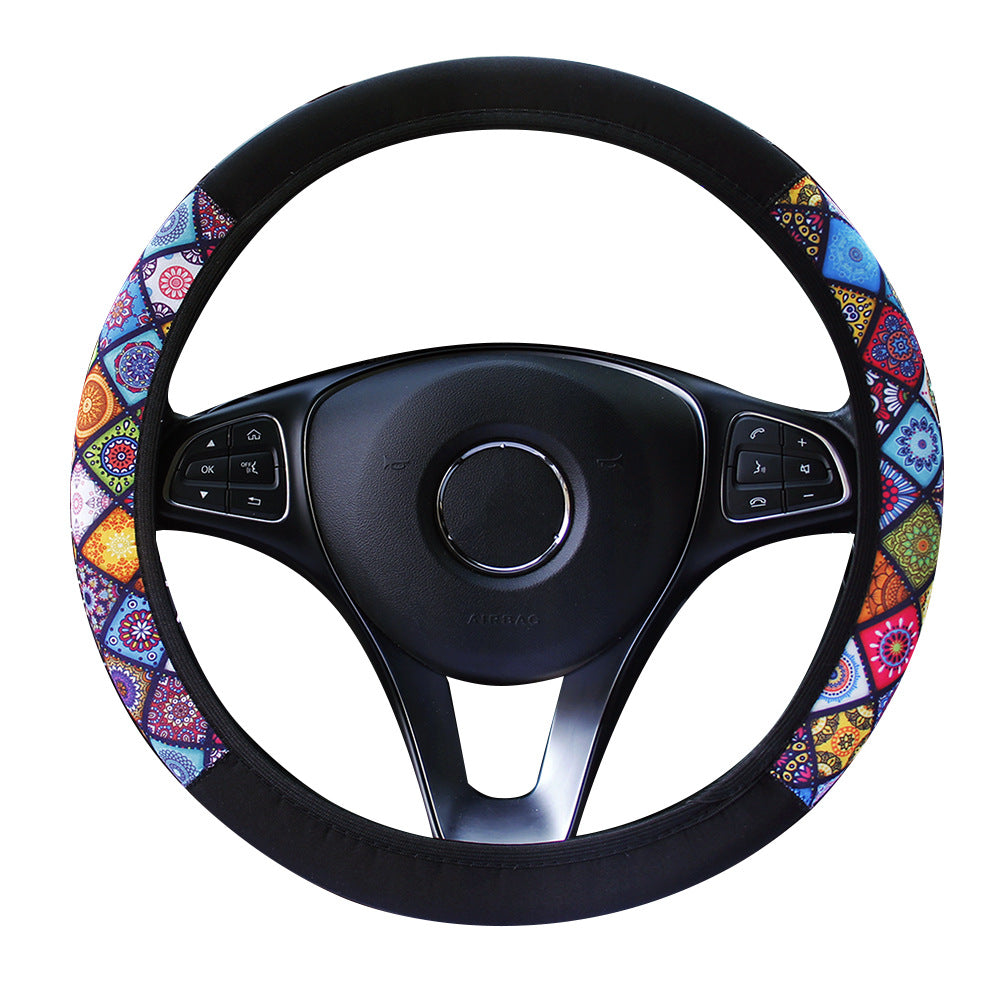 Wholesale Neoprene Color Matching Maple Leaf Elastic Band Car Steering Wheel Cover