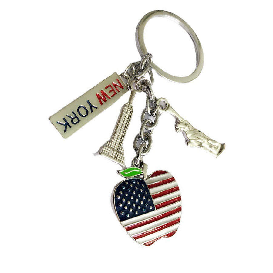 Keychanes del Día de Independencia Estereo Americano estéreo de doble cara al por mayor