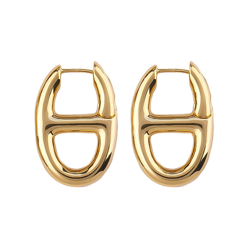 Wholesale Creative Pig Nose Copper Earrings