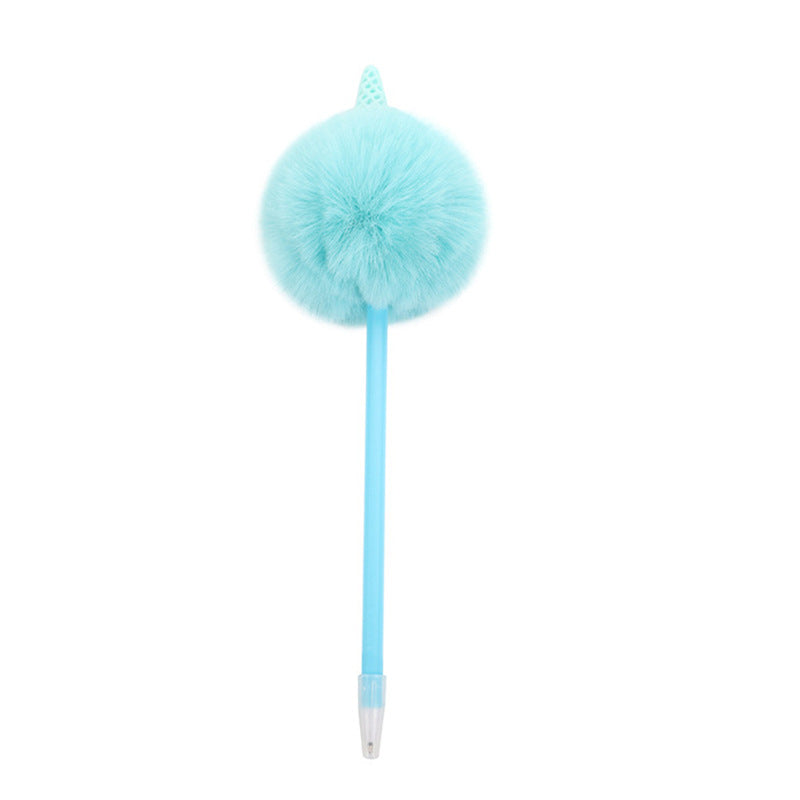 Wholesale Ice Cream Candy Color Hair Ball Pens