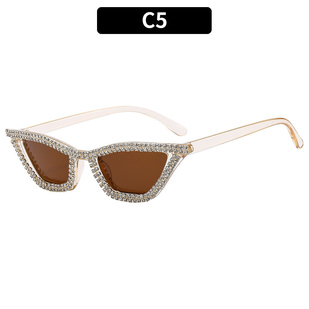 Wholesale Diamond Cat Eye PC Sunglasses