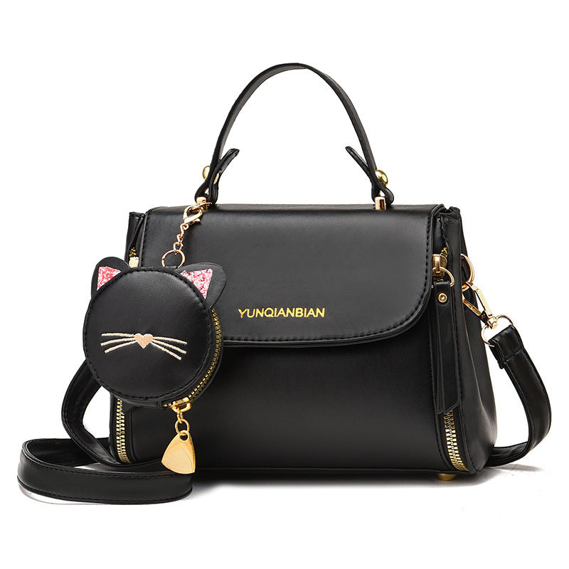 Wholesale Fashion Student Cat Portable Large Capacity Shoulder Small Square Bag