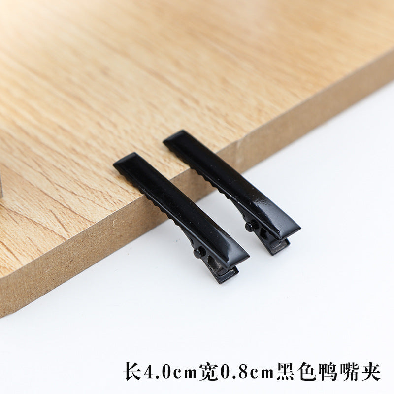 Wholesale 30pcs/pack Handmade Cream Glue DIY Word Clip Hairpin Material Package Accessories