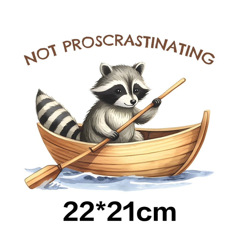 Wholesale 10pcs Fun Raccoon  UV DTF Ready to Press Transfers Wraps