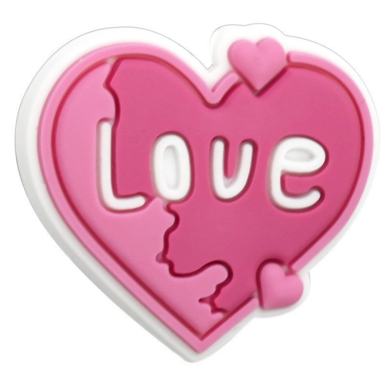 Wholesale Random 100pcs Pink heart-shaped bead  Focal Beads