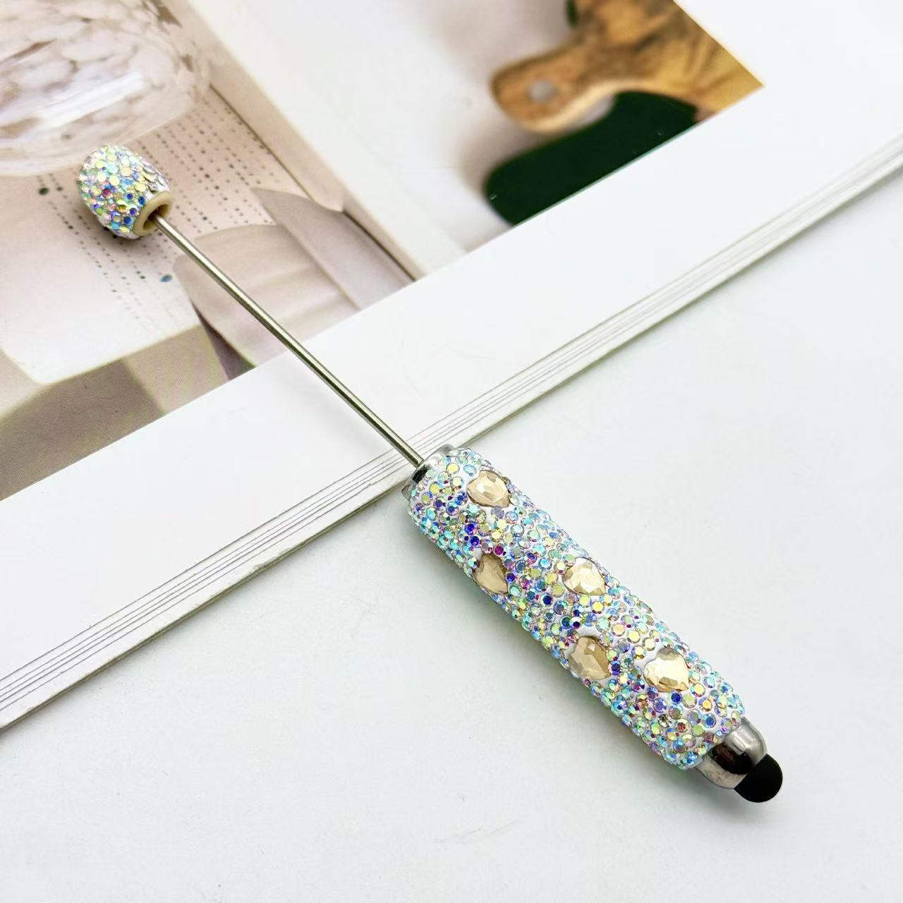 Wholesale 2pcs DIY Touchscreen Rhinestone Heart Beadable Pens