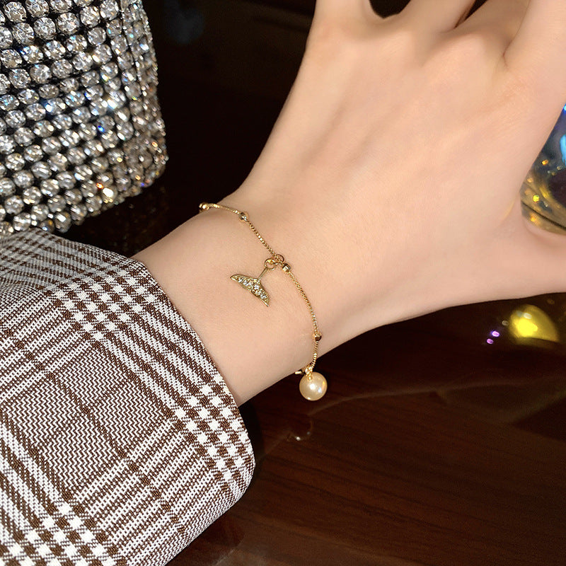 Wholesale Girls Retro Niche Temperament Pearl Bracelet