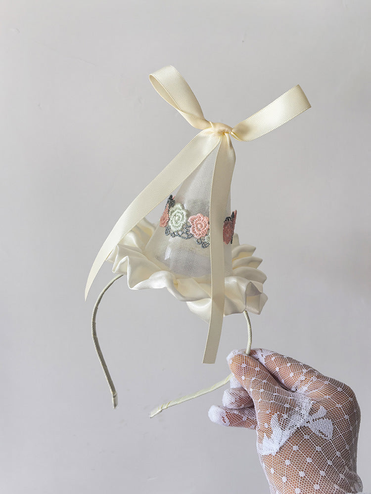 Wholesale Bow Lace Veil Birthday Hat Hairpin