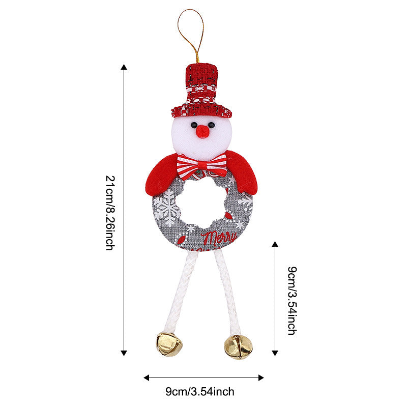 Wholesale Christmas tree ornaments  snowman  cartoon reindeer  bell ornaments