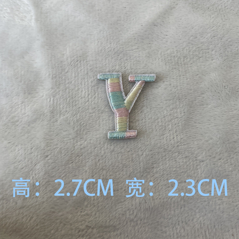 Wholesale Colorful 26 English letters embroidered patch