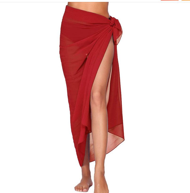 Wholesale Long Gauze Cover Up Chiffon Beach Wrap Dress