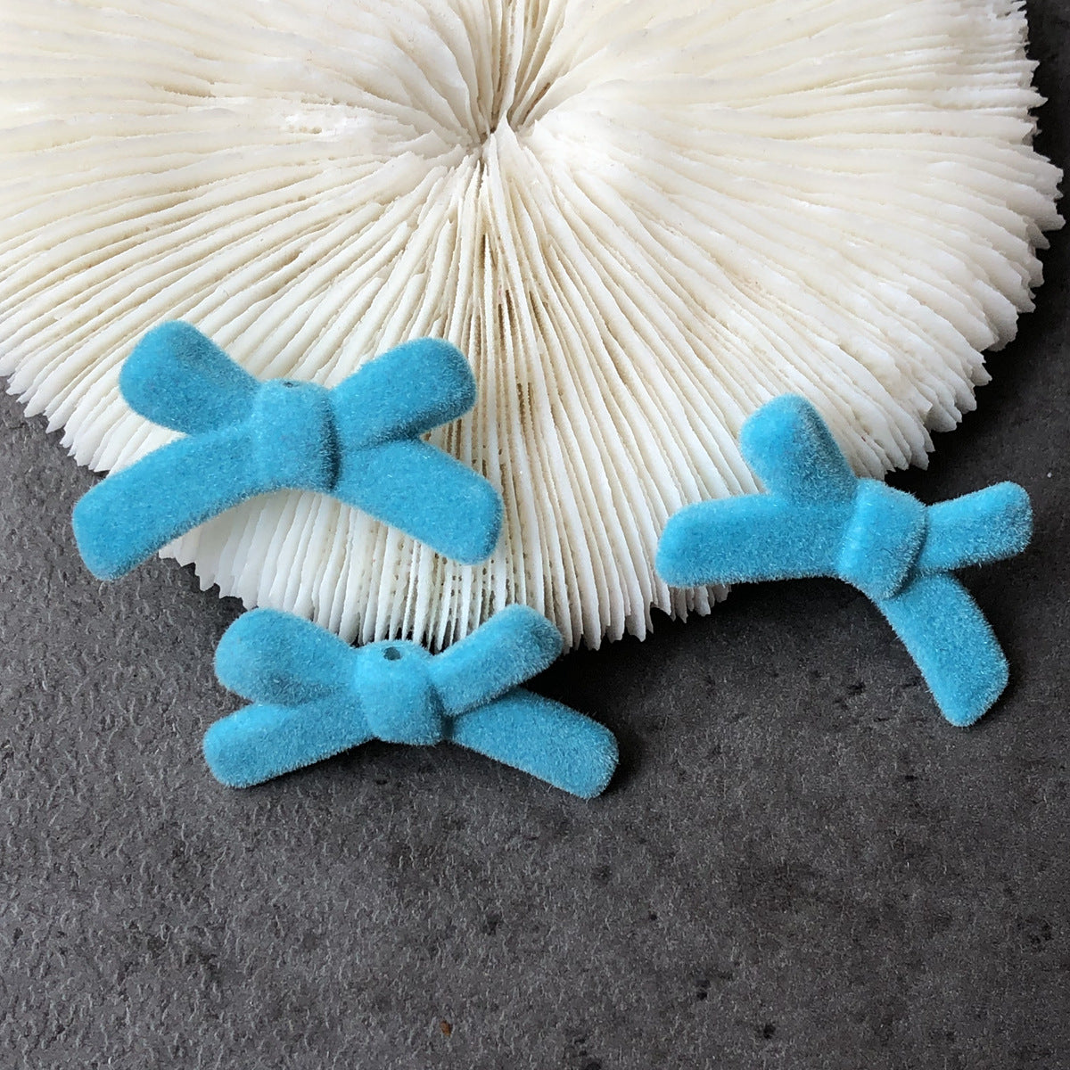 Wholesale 10PCS Flocking Cross Bow DIY Jewelry Accessories Beads