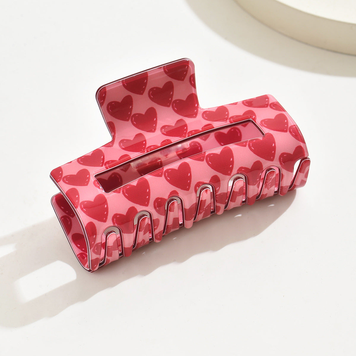 Wholesale New Pink Series Valentine's Day Hairpin Sense Love Printing Shark Clip Sweet Hair Accessories