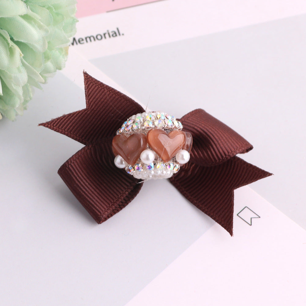 Wholesale Bow Heart Red Acrylic Loose Beads For DIY Phone Chain Keychain Bag Charm Craft Supplies Jewelry Making Gift