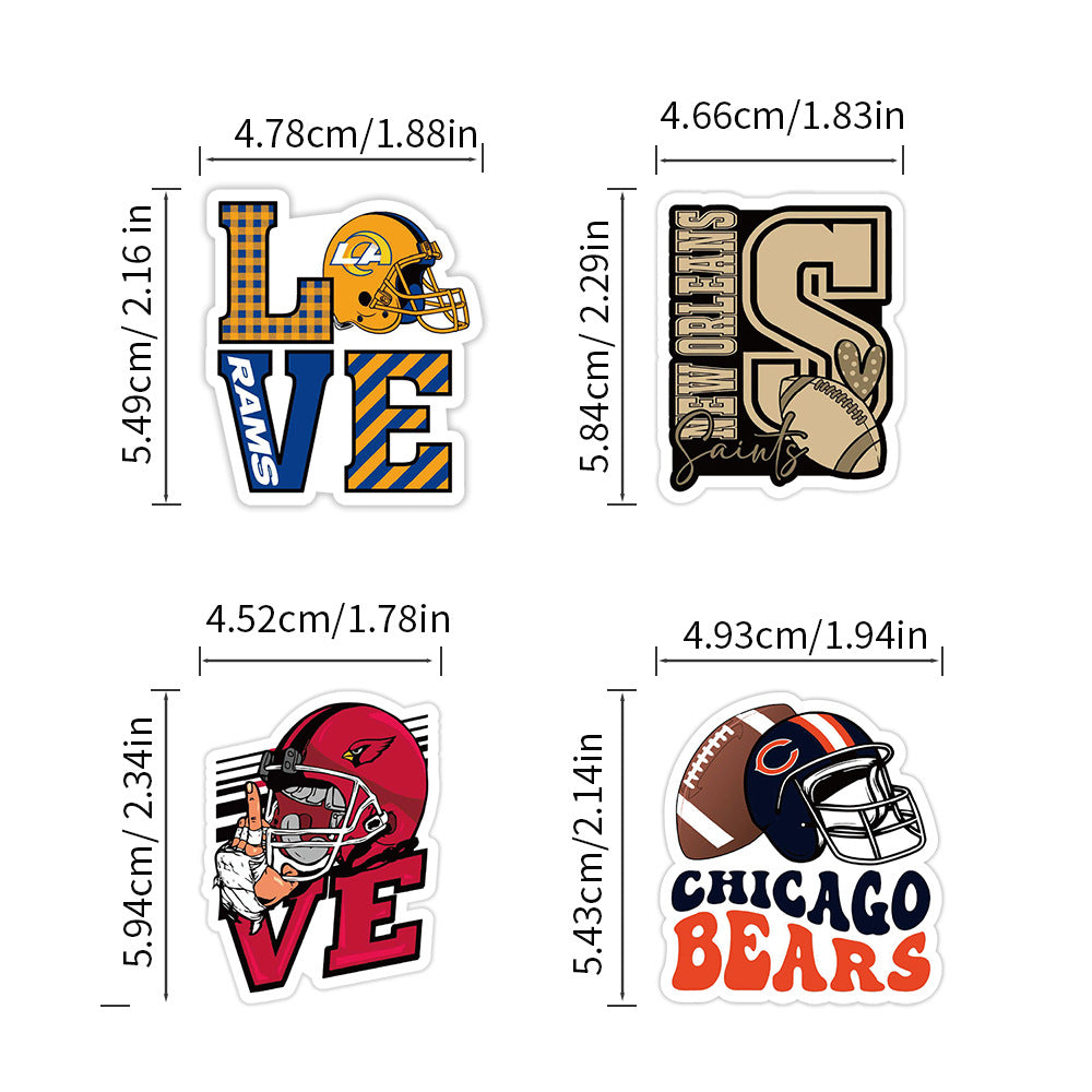 Wholesale 50pcs/pack football team graffiti stickers
