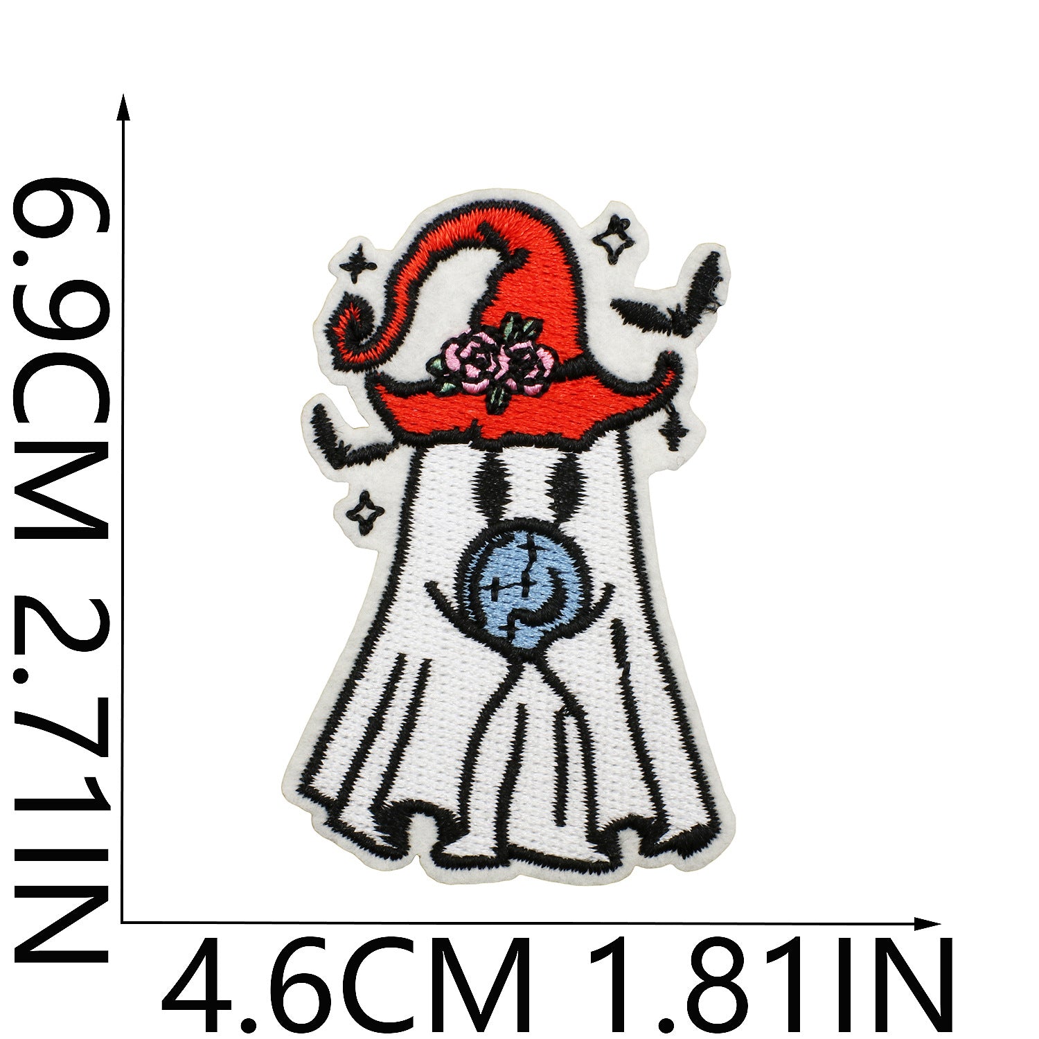 Wholesale Iron On Ghost Pumpkin Embroidery Patch Cute Witch Applique For Clothing Holiday Craft Supply For DIY Decor