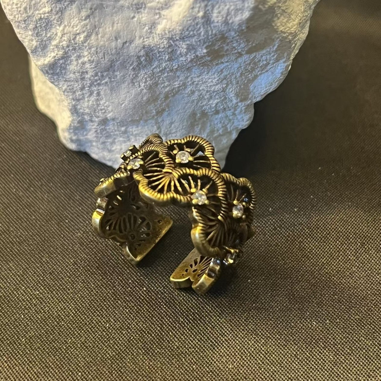 Wholesale Double Wide Lace Scalloped Ring