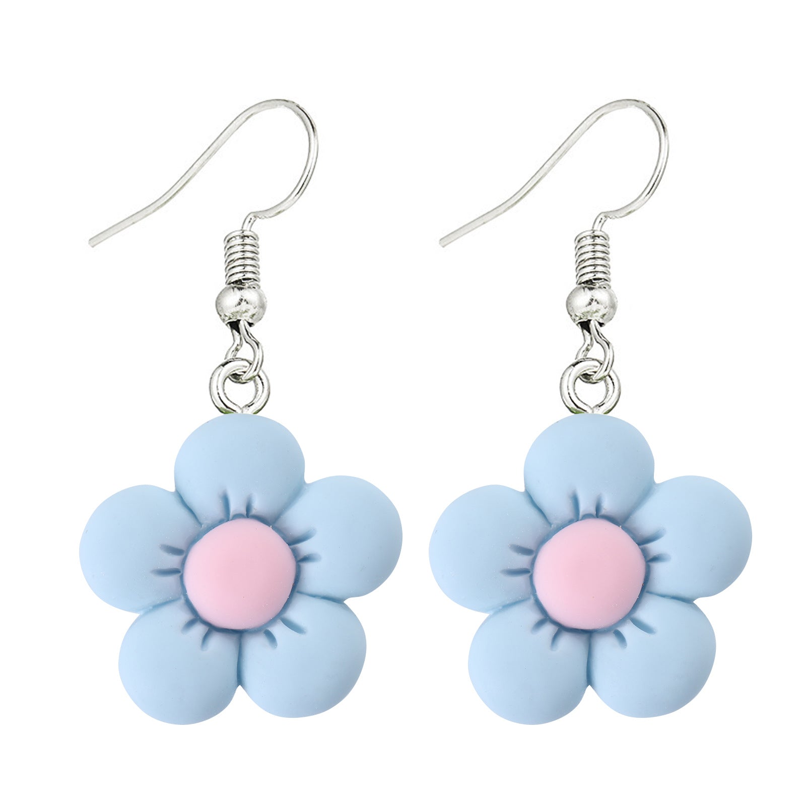 Wholesale Hot Sale Sweet Cute Little Fresh Candy Small Flower Green Flower Earrings