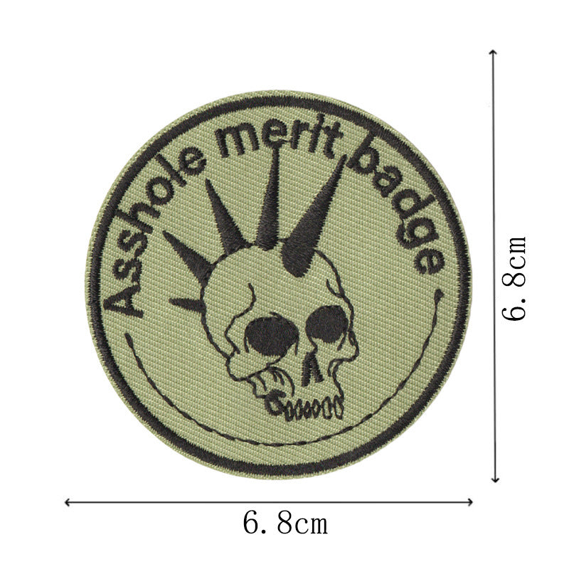 Wholesale Embroidered Warrior Skull Patches 9 Piece Set DIY Badges For Clothing Bags Hats And More