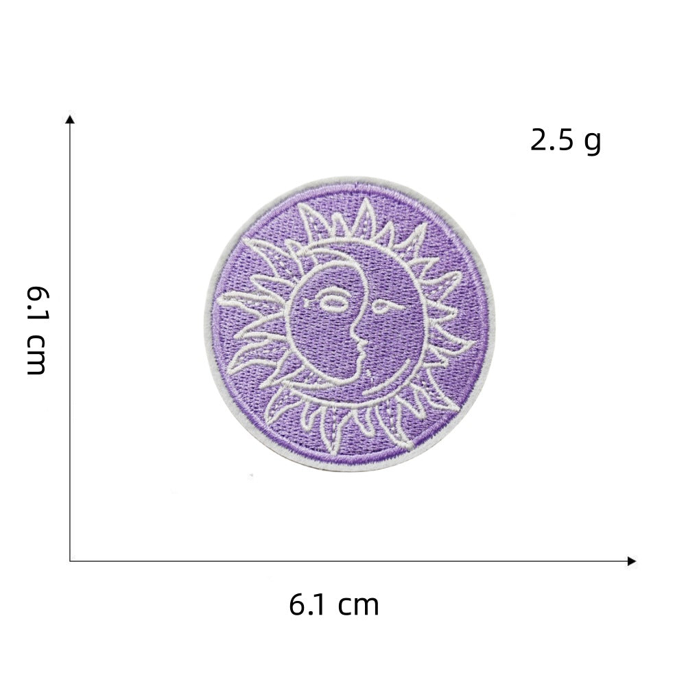 Wholesale Purple Series Iron On Embroidered Patches Decorative Clothing Accessory For Boutique Resale
