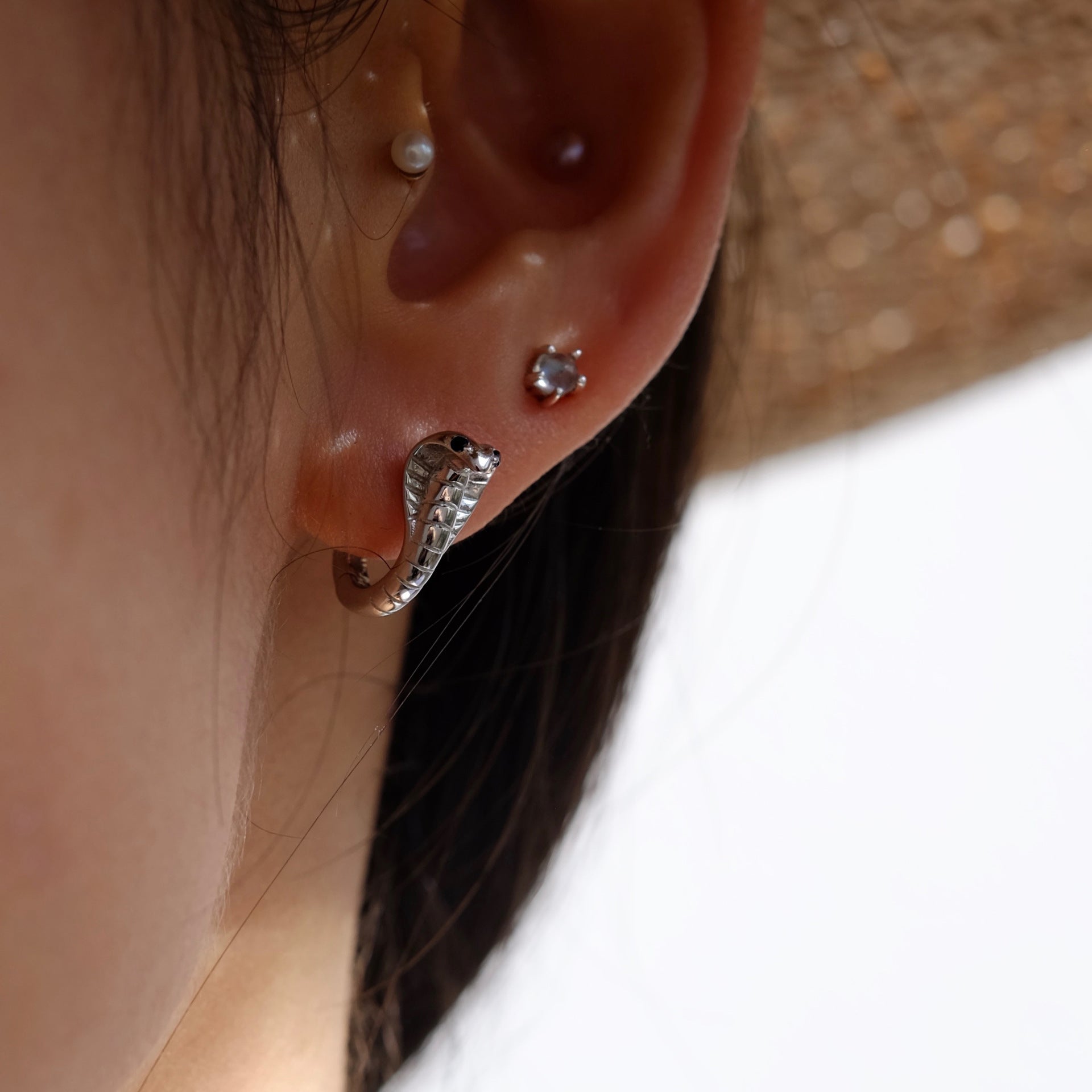 Wholesale Sterling Silver Flower Women's Niche Fashion Elegant Earrings