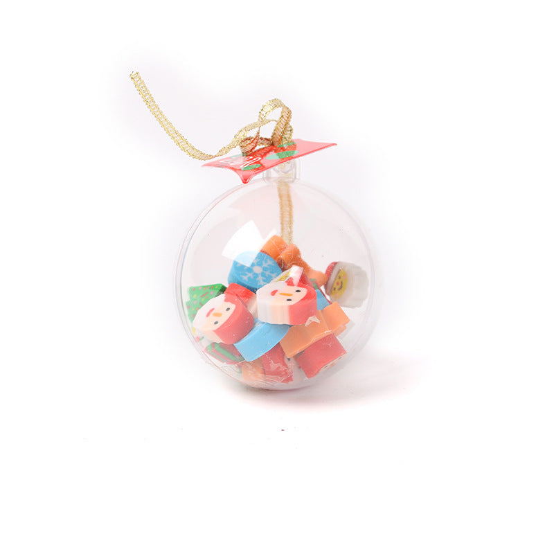 Wholesale Cartoon cute rubber ball Christmas tree Crystal eraser