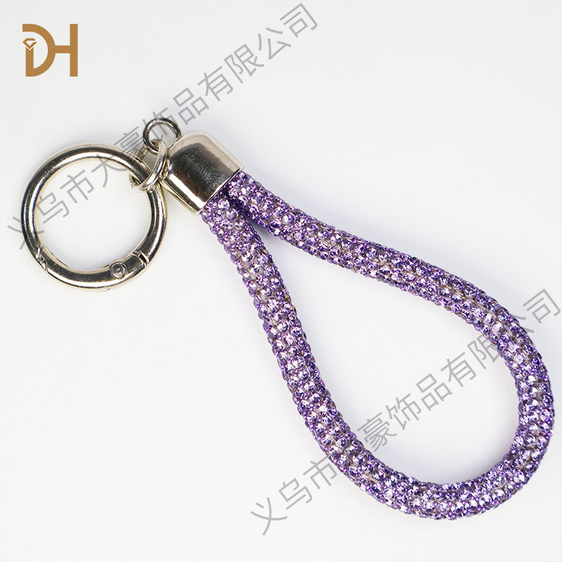 Wholesale Colorful Rainbow Diamond Pendant Rhinestone Keychain
