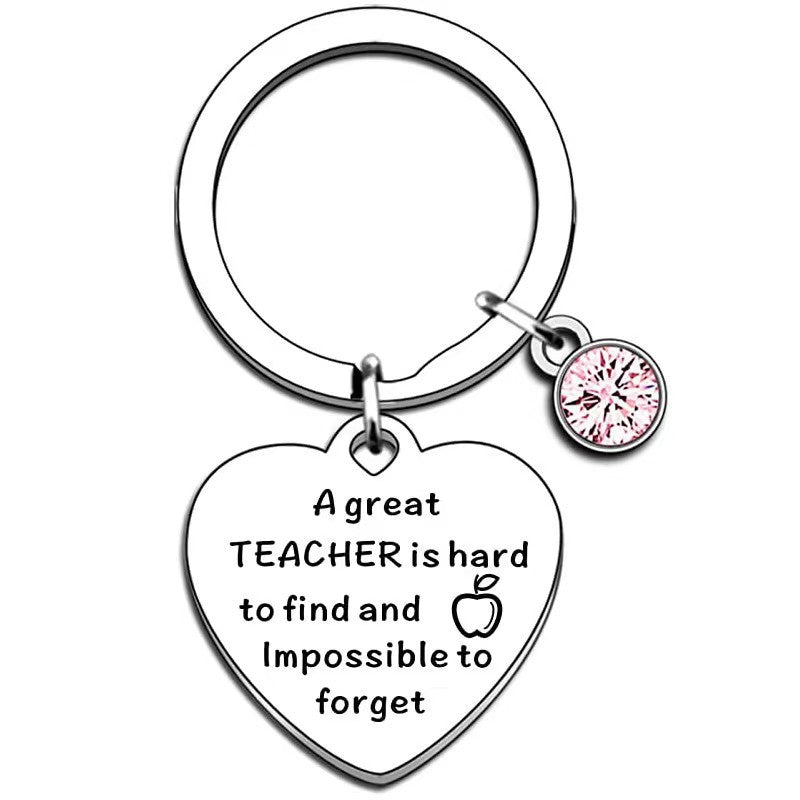 Wholesale Christmas teacher gift metal Apple Keychain