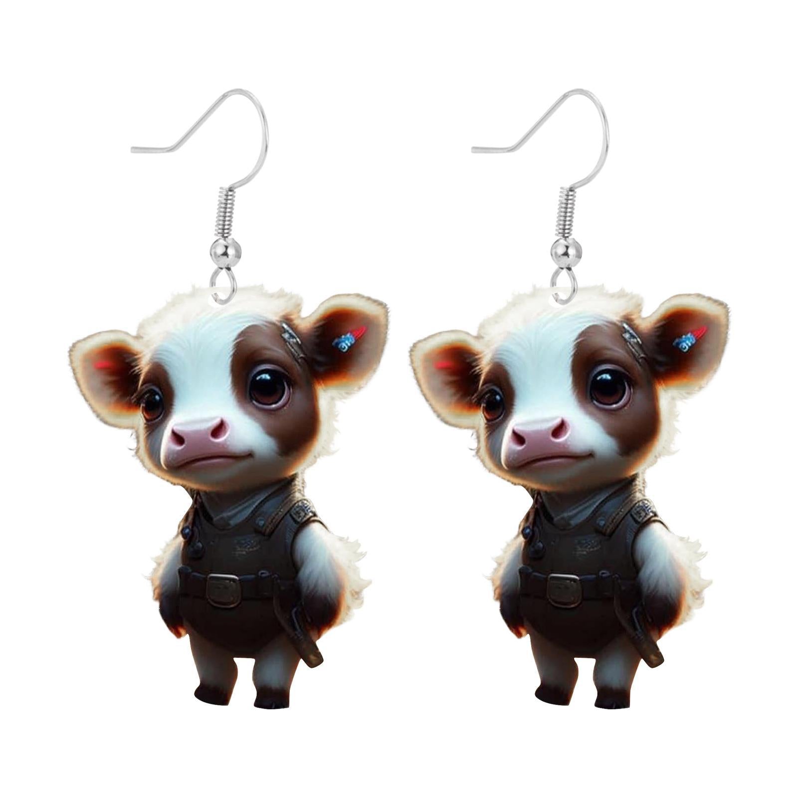 Wholesale New Highland Cow Creative Acrylic Earrings