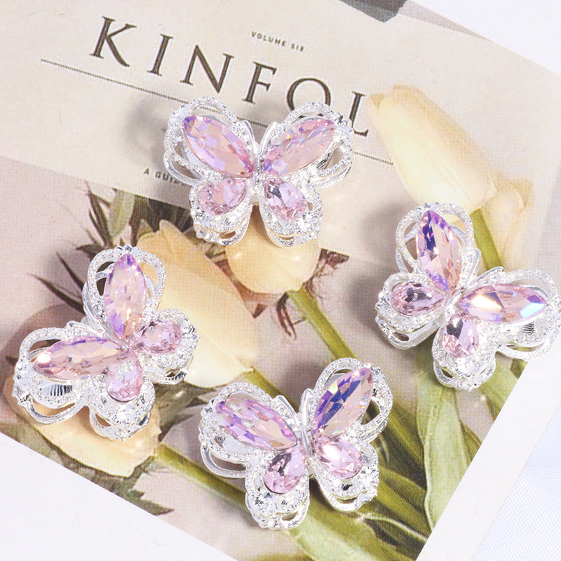 Wholesale 10pcs Colorful rhinestone bow Crystal Beads