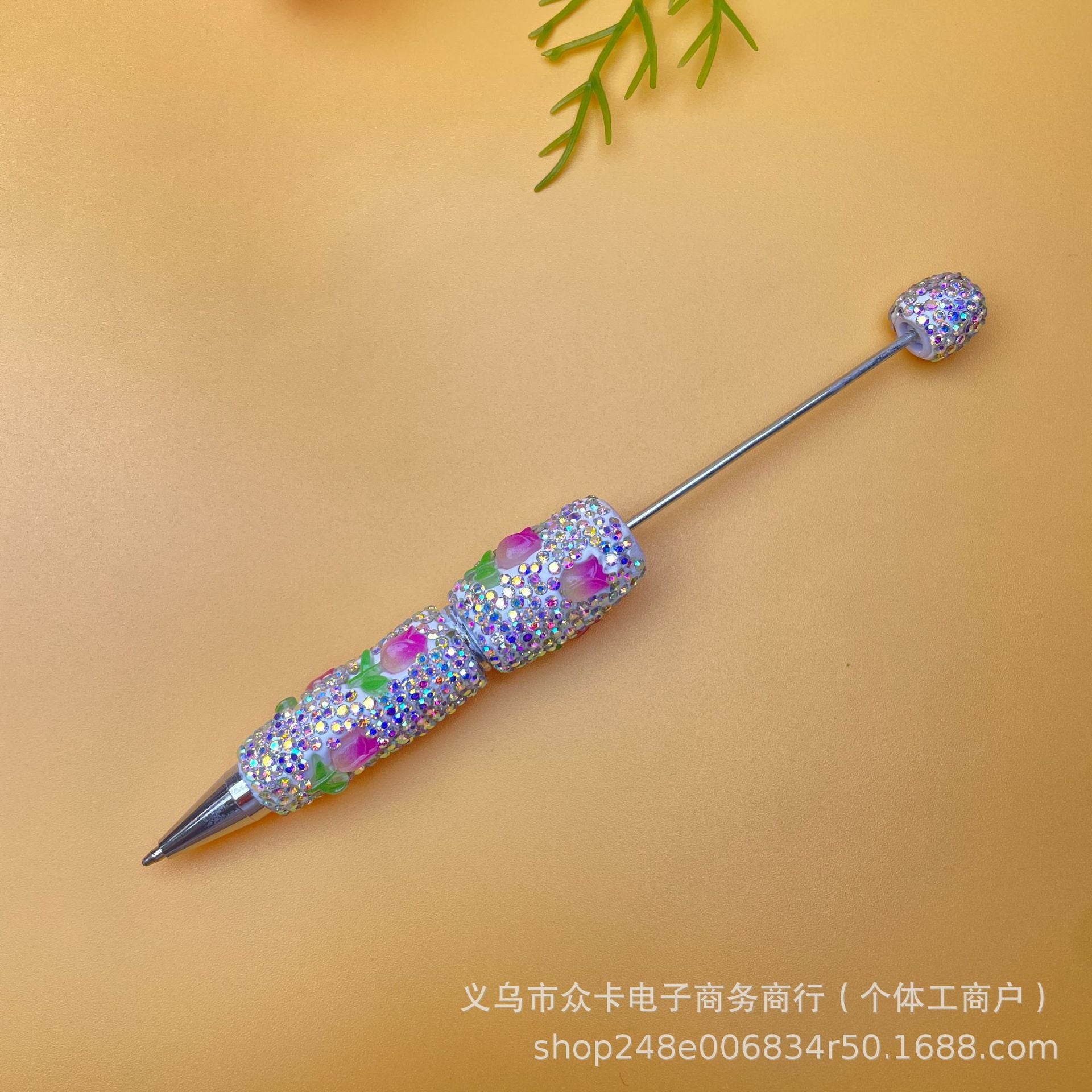 Wholesale 20pcs Tulip Theme Full Diamond DIY  Fancy Beadable Pens