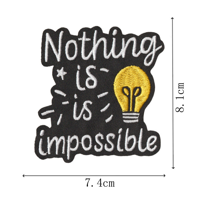 Wholesale Alphabet Women Empowerment Slogan Embroidered Patch