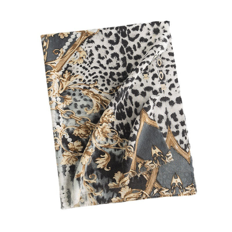 Wholesale Winter Leopard Print Polyester Scarf
