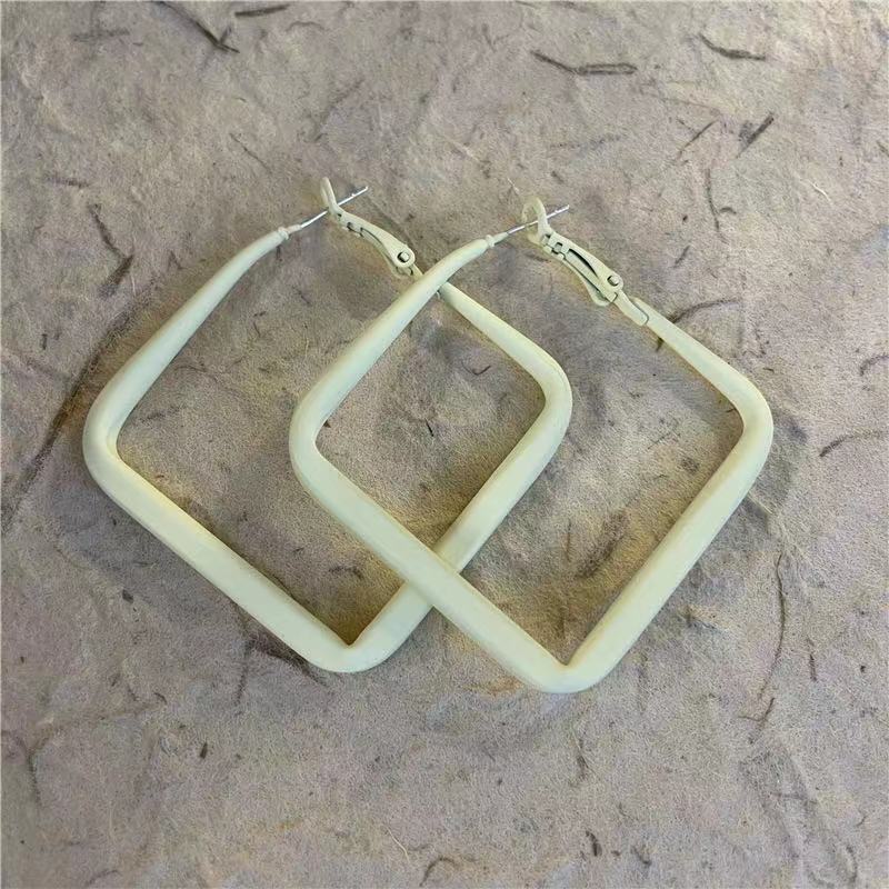 Wholesale Candy Colored Baking Paint Geometric Earrings