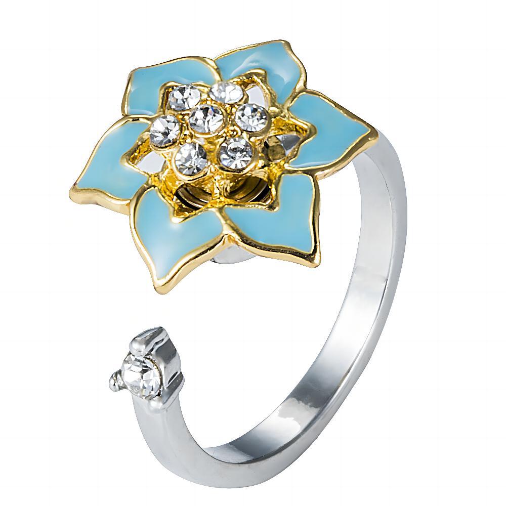 Wholesale Rotating Sunflower Daisy Adjustable rings