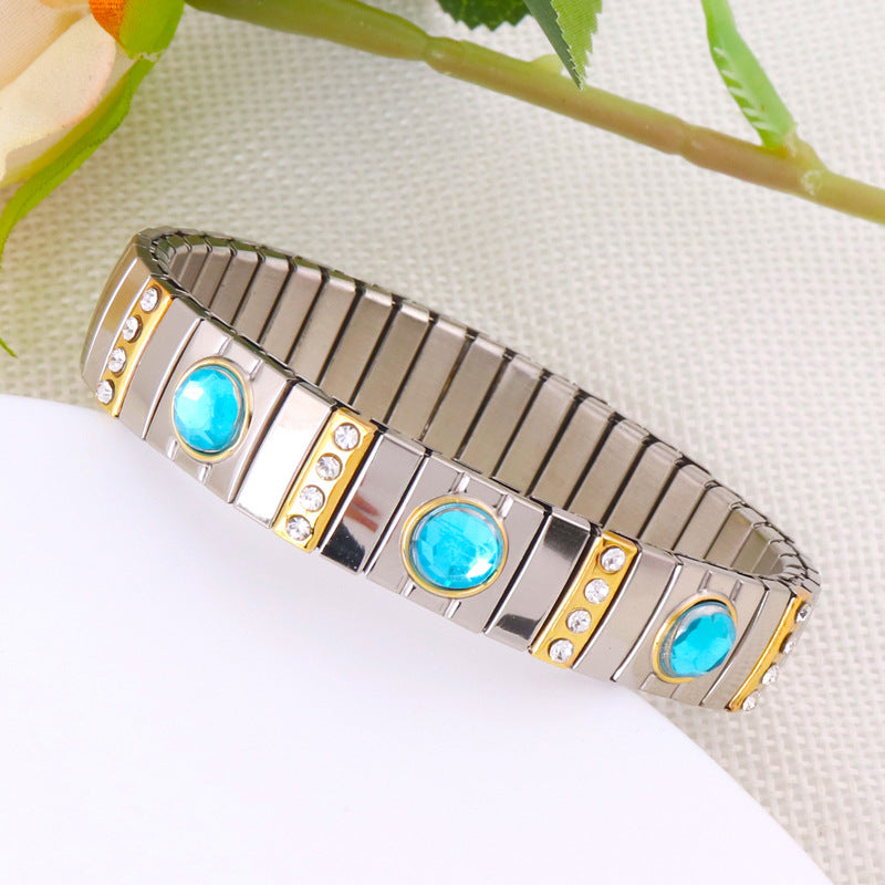 Wholesale Fashion Bohemian Elastic Titanium Steel Bracelet