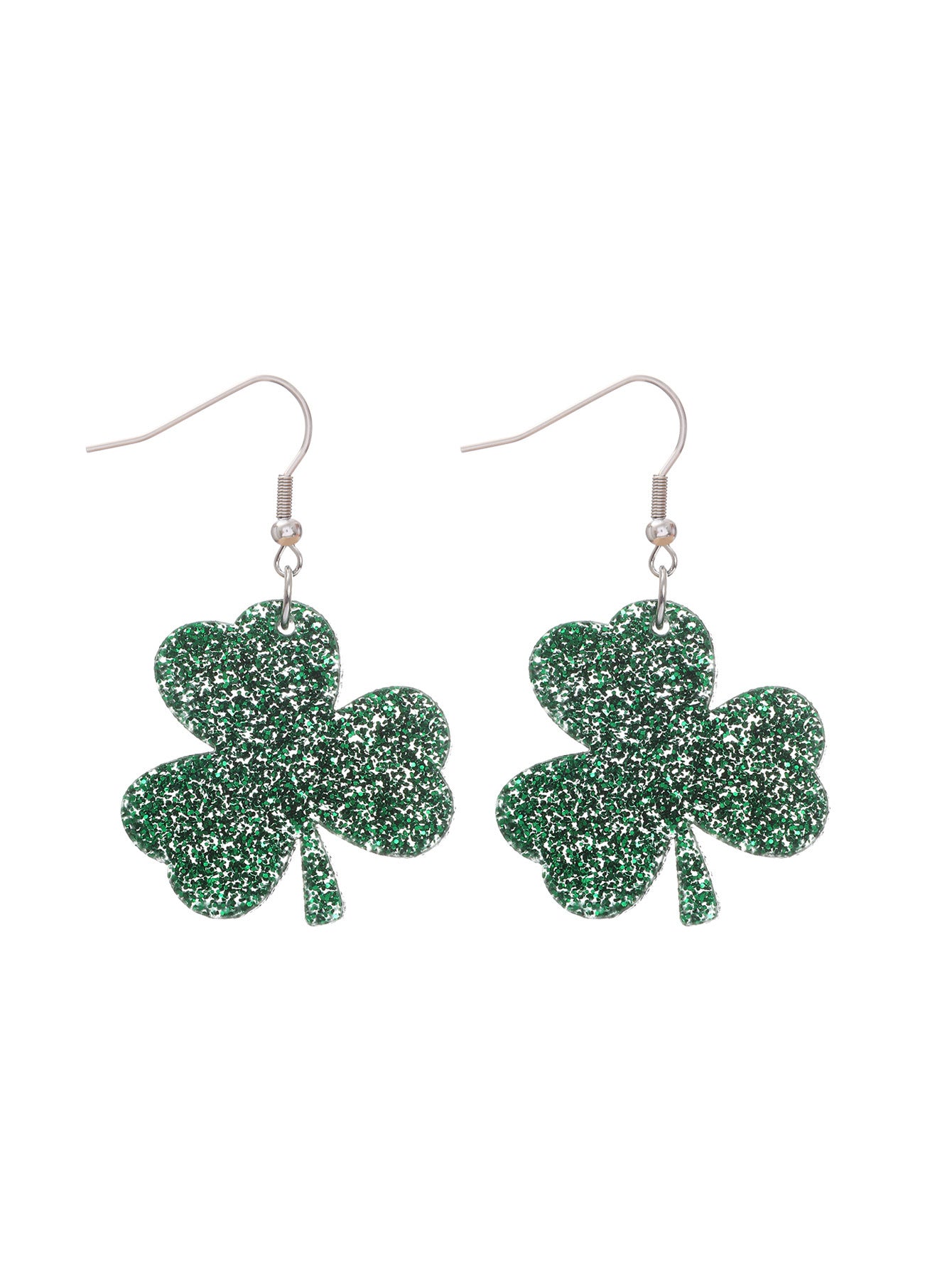 Wholesale St. Patrick's Day Clover Plant Acrylic Earrings Small Fresh High Elegant Leaf Earrings