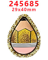 Wholesale Random 30pcs Western style leopard print letter cartoon Acrylic Flatback