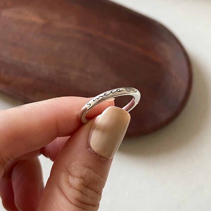 Wholesale plain ring irregular 925 sterling silver ring