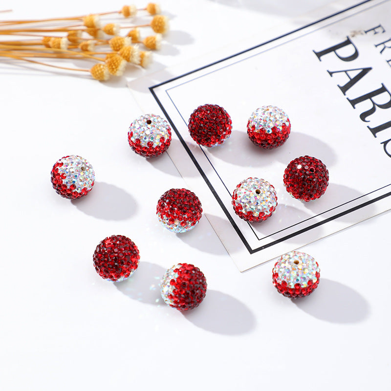 Wholesale 50pcs 16mm diamond ball diamond beads gradient color diamond ball