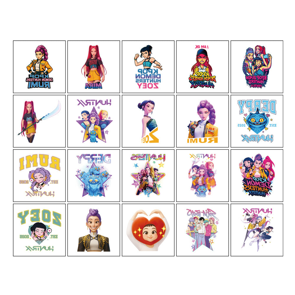 Wholesale 20pcs/pack 5x5cm Girl Group Tattoo Stickers Cartoon Tattoo Stickers