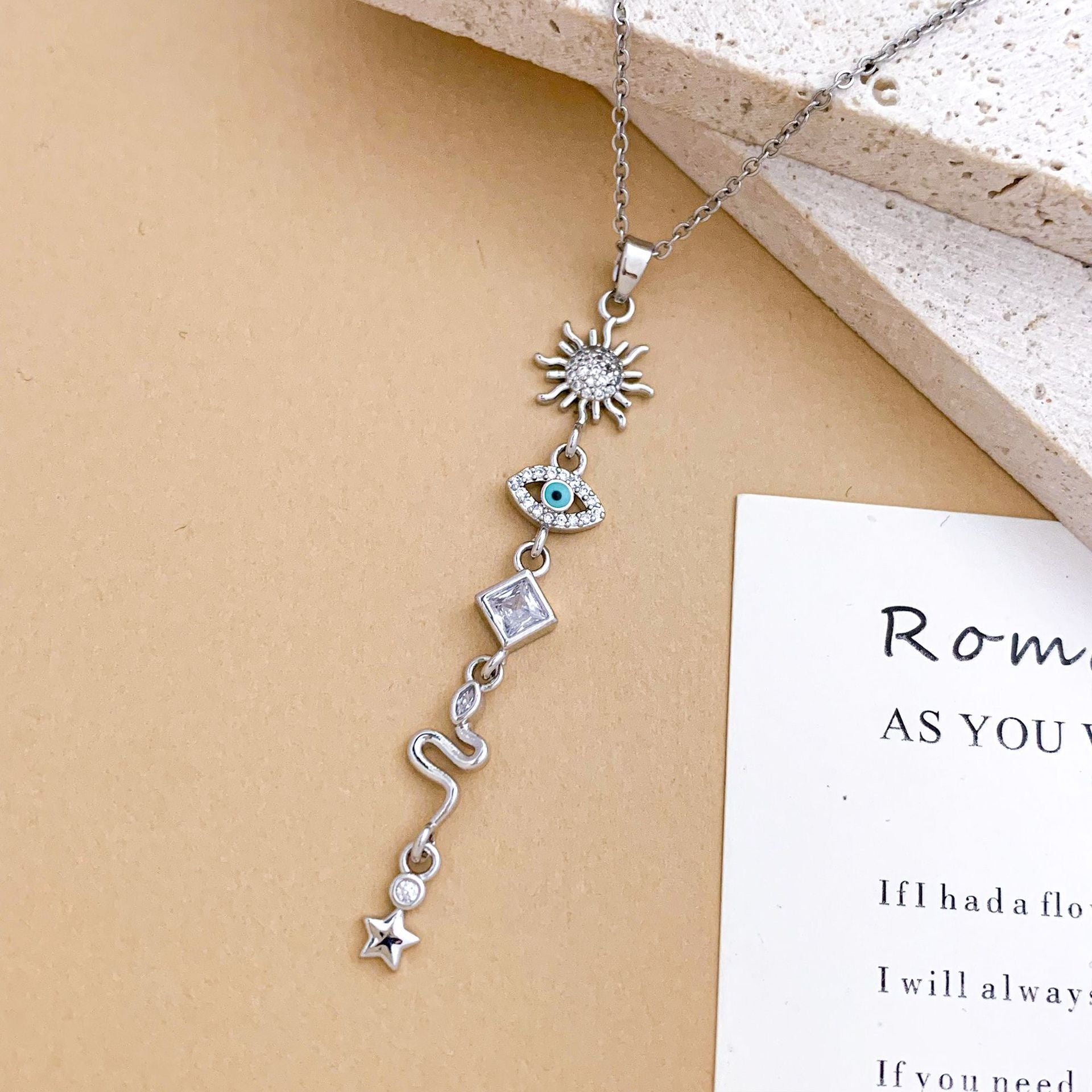 Wholesale Bow Necklace Accessories Women' s Luxury Titanium Steel Necklace