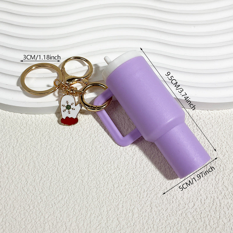 Wholesale DIY Christmas Ice Cup Mini Tumbler Cup Keychains