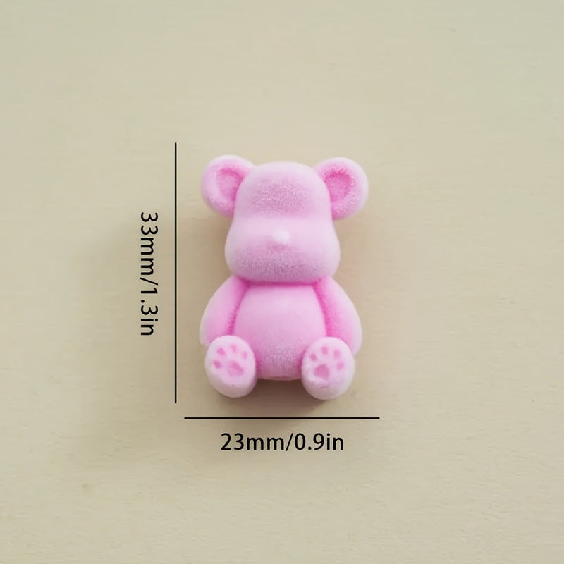 Wholesale  10pcs   Mixed Color Bear Acrylic Beads